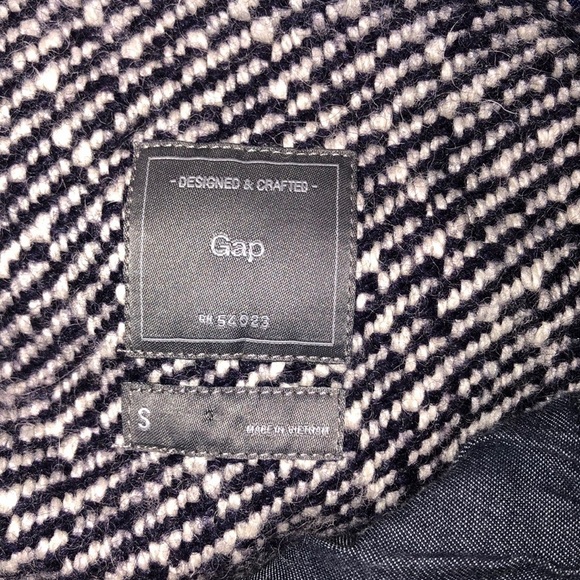 Gap size small Moto blue tweed zippered jacket - Picture 6 of 8